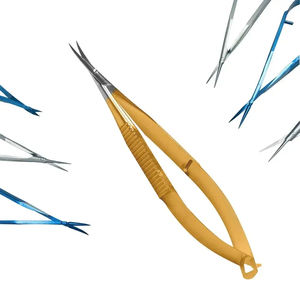 Ciseaux de chirurgie générale Castroviejo en acier inoxydable allemand de haute qualité, à micro-aiguilles manuelles, très vendus, avec échantillon gratuit - Product Image 1