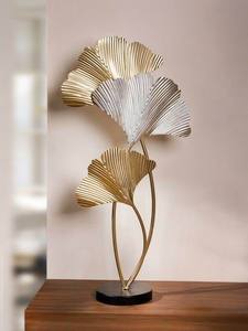 Leaf Gold Modern Designer Leaf Aluminum <b>Platter</b> High-Quality Scratch Metal <b>Platter</b> Artisanal Decorative Tabletop Masterpiece - Product Image 4