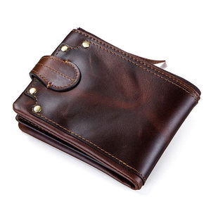 Porte-cartes en cuir PU pour hommes Mini portefeuille fait à la main 2025 gros personnalisé tenue décontractée élégant portefeuilles en cuir dernière mode - Product Image 2