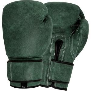 Leather Breathable Lightweight Half-Finger Boxing Gloves Adjustable Wrist <b>Strap</b> MMA Fighting - Product Image 1