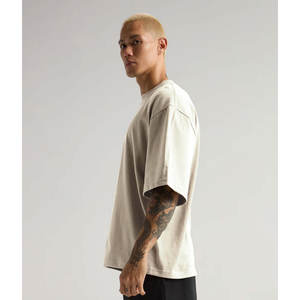 Camisetas de gran tamaño para hombre, camiseta lavada Vintage de ajuste holgado lavado con ácido, ropa de calle de manga corta, camisetas Casuales - Product Image 4