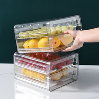 Organisateur de réfrigérateur empilable en gros pour les légumes et les fruits récipient de stockage de réfrigérateur en plastique fabricant vietnamien