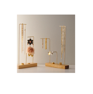 Support à bijoux en laiton et bois au design classique support à bijoux de taille personnalisée de qualité supérieure pour l'artisanat naturel en gros - Product Image 2