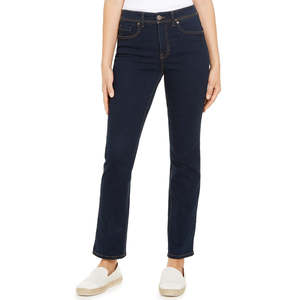 Jeans da Donna Style Co in Denim Scuro, Taglio Skinny, Traspiranti, con Effetto Contenitivo, Taglia XL, Stile Casual Semplice - Product Image 1