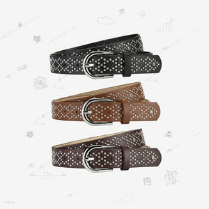 Cinturón informal personalizado para mujer al por mayor, piel de vaca auténtica de alta calidad, acero duradero, respetuoso con el medio ambiente, ligero - Product Image 3