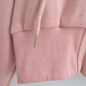 Haute qualité 100% coton femmes sweats à capuche automne Streetwear court longueur sweat personnalisé imprimé conception avant respirant hiver - Product Image 6