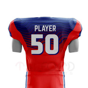 Uniforme de football américain sur mesure vêtements de sport à séchage rapide couleur unie respirant conception de taille supérieure - Product Image 5