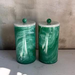 Stylish Luxury Resin Food Storage <b>Jar</b> <b>with</b> Flip Top <b>Lid</b> Microwavable & Dishwasher Safe for Kitchen Countertop Use - Product Image 2