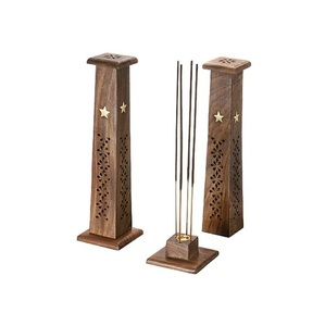 Haute demande pyramide en bois brûleur d'encens porte-bâton conception personnalisable encens indien maison table diffuseur de parfum - Product Image 2