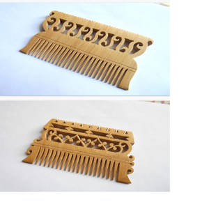 Peines de madera hechos a mano con temática vintage, de 6 pulgadas de ancho, aptos para estilistas de pelo y salones de peluquería para reventa - Product Image 1