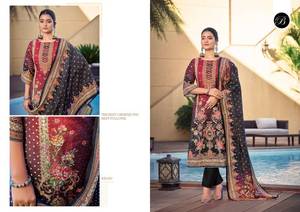 Belliza Surbhi Viscose Maslin Digital avec matériel de robe de travail manuel - Product Image 4