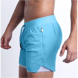 Pantalones cortos deportivos de alta calidad para hombre, pantalones cortos de malla de cintura media, bolsillo de entrenamiento de gimnasio personalizado para baloncesto, pantalones cortos de poliéster para hombre - Product Image 3