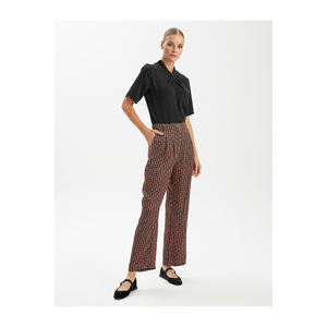 กางเกงขายาวผ้าซาตินวิสโคสพิมพ์ลายสำหรับผู้หญิง BGN จากตุรกี - Product Image 3