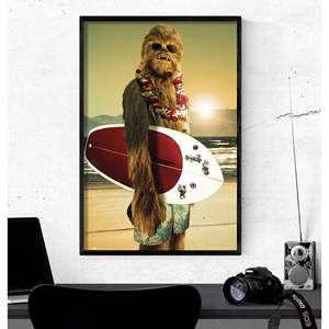 Affiche rectangulaire Star Wars Chewbacca Surfin' en papier - Product Image 1