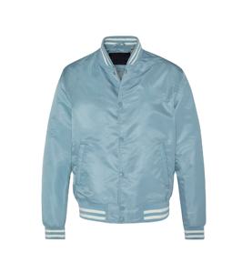 Veste de baseball en satin de soie de style universitaire avec logo personnalisé brodé, veste de style universitaire en satin de soie d'hiver, taille plus, pour hommes - Product Image 1