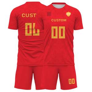 Activewear France Chemises et shorts N'importe quel nom d'équipe Numéro Design Print Football Club Shirt Maillots de football Formation Combinaison de football - Product Image 1