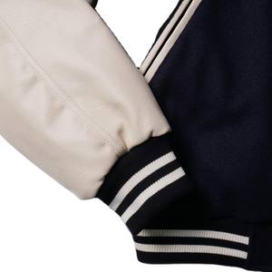 Patchs brodés en chenille, patchs en laine et viscose, veste de baseball unisexe vintage, col montant, hiver 2025 - Product Image 3