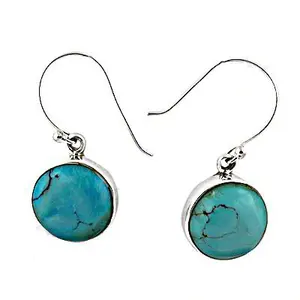 Boucles d'oreilles clous tendance en argent 925 avec pierre précieuse ronde, turquoise, zircon, perle, bijoux mignons pour mariage et fiançailles - Product Image 2