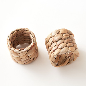 Ensemble de porte-serviettes de cuisine en jacinthe d'eau naturelle écologique anneaux faits à la main pour serviettes de table avec logo personnalisé - Product Image 1