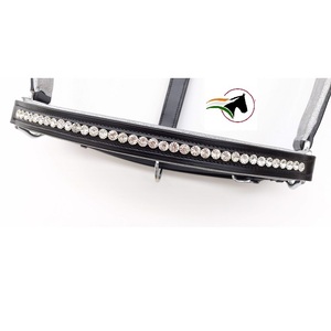Cabestro de caballo para todas las estaciones de calidad superior con cristales plateados brillantes Cuero y herrajes de alta calidad - Product Image 5