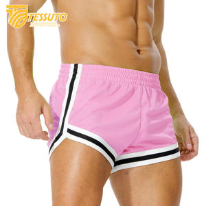 Haute qualité hommes et femmes Gym Fitness athlétique Shorts de course séchage rapide respirant maille rayé fermeture éclair poches plaine teint - Product Image 1
