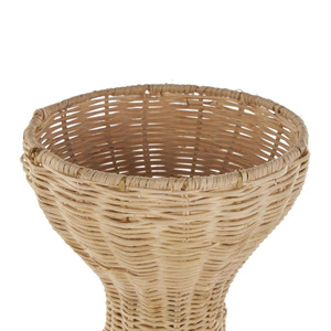 Vase décoratif en rotin sculptural fait à la main rétro OEM ODM Rotin naturel tissé Vase de sol artistique Écologique Décoration d'intérieur - Product Image 4