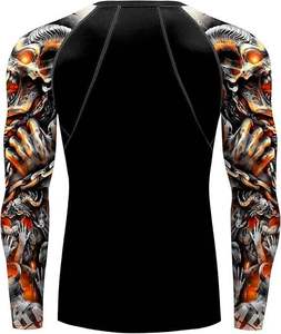 Whole Sale New High Quality Rash guard <b>For</b> <b>Men's</b> Full Sleeve Rash Guard <b>Swim</b> Shirt Front Logo Anti Breathable - Product Image 2