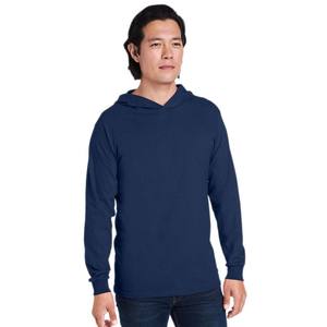 Camiseta con capucha de manga larga de algodón hilado con anillo 100% - Product Image 4