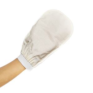 Gant de bain exfoliant turc de qualité supérieure à fibres longues, en viscose naturelle marocaine, tissu éponge, sisal et chanvre, Gante Exfoliant En Soie - Product Image 1
