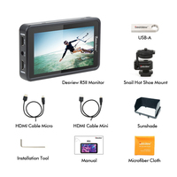 Moniteur de champ Desview R5II 5,5 pouces pour appareil photo, moniteur intégré à la caméra, écran tactile 4K Full HD pour appareil photo reflex numérique, caméscope vidéo
