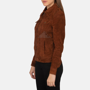 Chaquetas de moda de motorista para mujer Premium, abrigos elegantes de cuero genuino de alta calidad para damas, prendas de vestir exteriores de invierno y otoño - Product Image 5