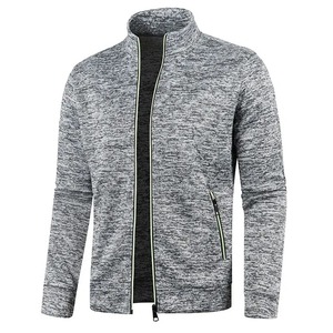 Prix de gros – Sweat-shirt d'hiver pour homme à manches longues et fermeture éclair, couleur unie, coupe régulière, en coton/polyester, qualité supérieure, plus épais - Product Image 5