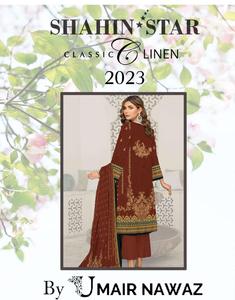 Vestido de lino de alta calidad Salwar Kameez estilo indio y pakistaní traje de invierno para damas para fiestas calidad de exportación - Product Image 2