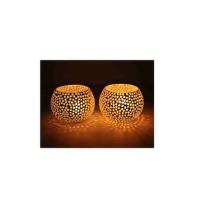 Factory Quality Turkish Mosaic Glass Crackle T Light Holder Potted <b>Plants</b> For Home Decoration Wedding Party Decor - Product Image 5