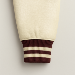 เสื้อแจ็คเก็ตขนสัตว์แขนเสื้อหนังสไตล์สตรีทแวร์สำหรับผู้ชายและผู้หญิงเสื้อแจ็กเก็ตมีคุณภาพระดับพรีเมียม - Product Image 4