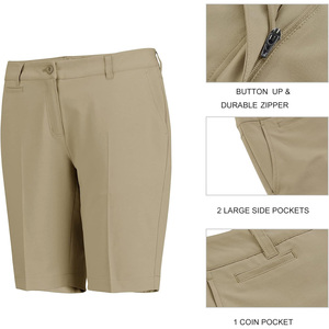 Pantalones cortos de golf de mujer con logotipo personalizado OEM, tejido elástico transpirable, ideal para ropa deportiva, compras al por menor y al por mayor - Product Image 4