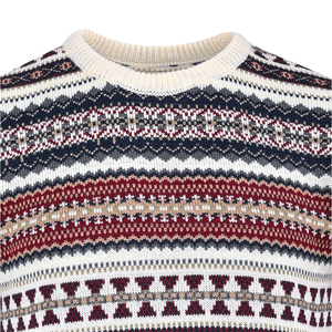 Suéter de manga larga de algodón con cuello redondo estampado para hombre, cárdigan de lana, nuevo diseño de moda, suéteres transpirables a rayas para hombre - Product Image 5