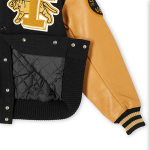 Blouson de baseball vintage personnalisé en polyester/coton avec capuche, broderie chenille, conçu sur mesure pour l'hiver (OEM) - Product Image 6