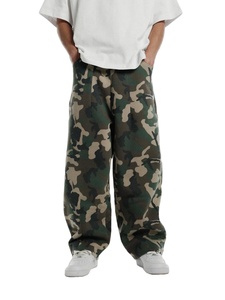 Custom <b>Mens</b> Camouflage Mid Waist Midweight Loose Fit Casual Streetwear <b>Jogger</b> Pants 100% <b>Polyester</b> - Product Image 1