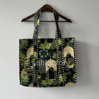 Sac fourre-tout en coton matelassé brodé fait main style bohème pour femme, avec fermeture ouverte/à glissière, sac à bandoulière, sac de voyage week-end grande taille, couleur unie