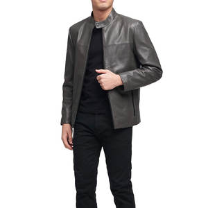 Personalizable de alta calidad OEM chaqueta de cuero de invierno para los hombres de estilo Vintage suave impermeable lona chaqueta de moda para los hombres - Product Image 1