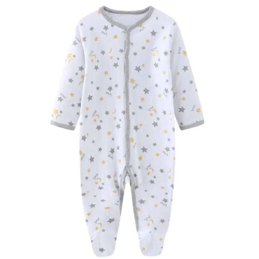 Star Print unisexe à manches longues unisexe fille 100% coton doux nouveau-né enfants vêtements beignet cadeaux