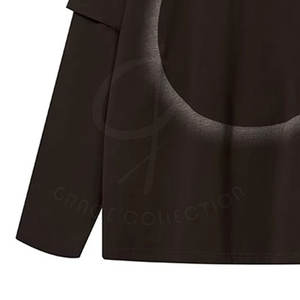 Camiseta de doble capa de confort diario de diseño moderno para mujer para estilo de patrón personalizado ¡Traje de aspecto informal en capas con estilo! - Product Image 5