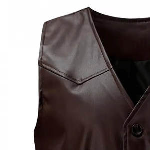 เสื้อกั๊กหนังแขนกุดสำหรับผู้ชายเสื้อกั๊กสำหรับนักขี่จักรยานเสื้อแขนกุดระบายอากาศได้ดี - Product Image 5