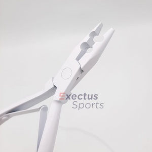 White Stainless Steel High Quality Hair Extension <b>Pliers</b> Tools Kit <b>Set</b> With Clips, Needle, Scissor and Tape in <b>plier</b> - Product Image 3