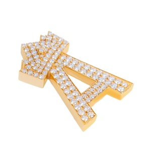 Colgante de letra A con inicial alfabética con Moissanite VVS Diamond Hip Hop Designer Jewelry Plata de Ley 925 - Product Image 2