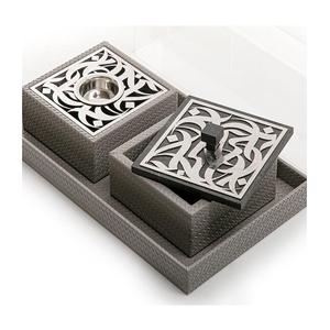 Brûleur Bakhoor de forme carrée fait à la main avec plateau et couvercle en métal Brûleur Oud Mabkhar de première qualité pour une utilisation à la maison et à l'hôtel - Product Image 5