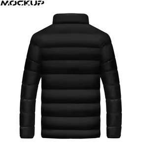 Veste matelassée de style High Street pour hommes, col montant, fermeture éclair, mode automne hiver - Product Image 4