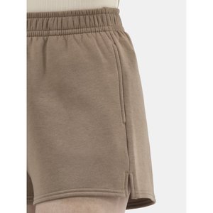 Pantalones cortos deportivos de algodón 100% para mujer, verano, sudor, gimnasio, correr, senderismo, ropa de entrenamiento informal con bolsillos, logotipo de cintura media - Product Image 2