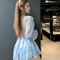 Mini-Robes d'Été Amples Tendance Fleur Casual de Haute Qualité ODM Lavables, Chaque Pièce sous Sachet en Polyéthylène, Direct Fabricant Vietnamien